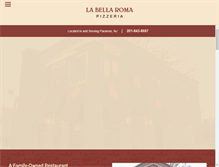 Tablet Screenshot of labellaromapizzeria.com